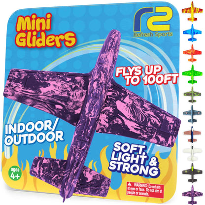 Airplane Toy Foam Airplanes for Kids - Best Easter Stuffers for Boys & Girls - Easy Throwing Air Planes - Gift Idea Toy Games - Styrofoam Plane Glider - Great Gifts for Ages 4 5 6 7 8 9+ Year Old