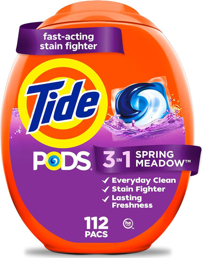 Tide_PODS_laundry_detergent_pacs,_3-in-1_Stain_Remover,_Odor_Fighter,_Color_Protector,_112_Count,_HE_compatible,_Spring_Meadow_Scent