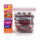 Hefty XL Press to Close Plastic Sandwich Expand and Fill Food Storage Bags