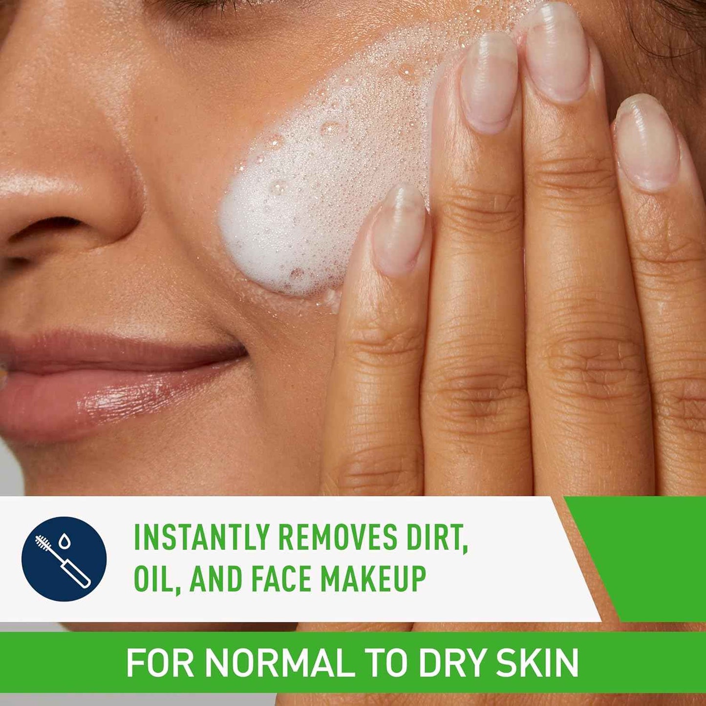 CeraVe Hydrating Cream To Foam Cleanser, Makeup Remover Face Wash For Dry Skin, Foaming Facial Cleanser With Hyaluronic Acid, Normal To Dry Skin, Fragrance Free & Non Comedogenic