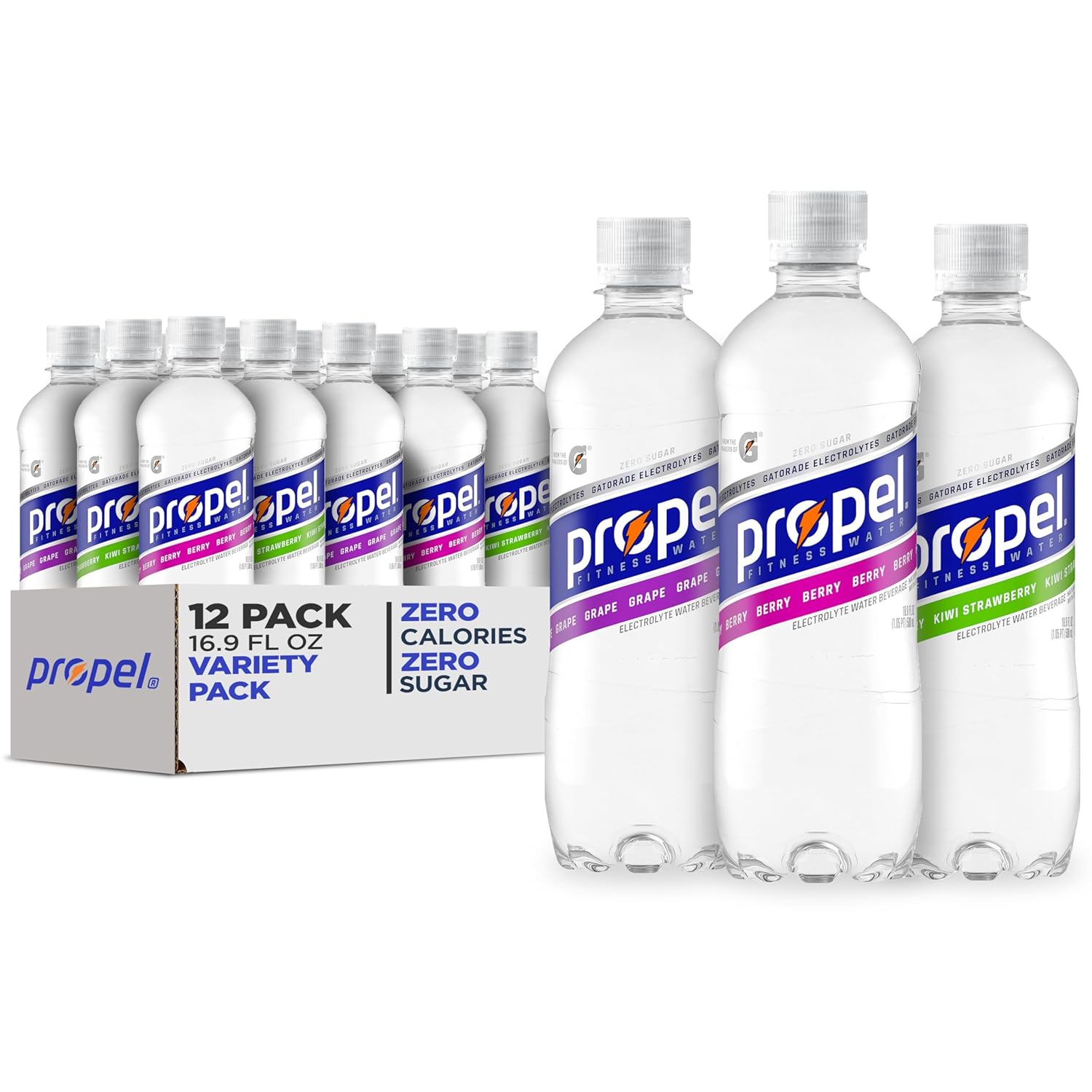 Propel,_3_Flavor_Variety_Pack,_Zero_Calorie_Sports_Drinking_Water_with_Electrolytes_and_Vitamins_C&E,_16.9_Fl_Oz_(Pack_of_12)