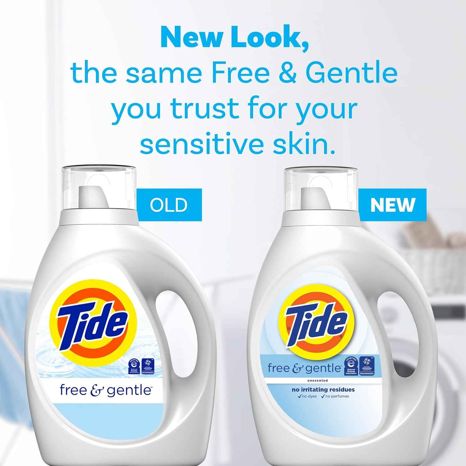 Tide Free & Gentle Liquid Laundry Detergent, Tide Laundry Detergent, Clean Laundry Detergent