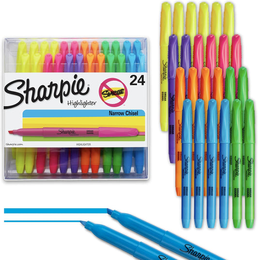 Sharpie_Pocket_Highlighters,_Chisel_Tip,_Assorted_Colors,_24_Count_-_Back_to_School,_Office,_Teacher_Supplies