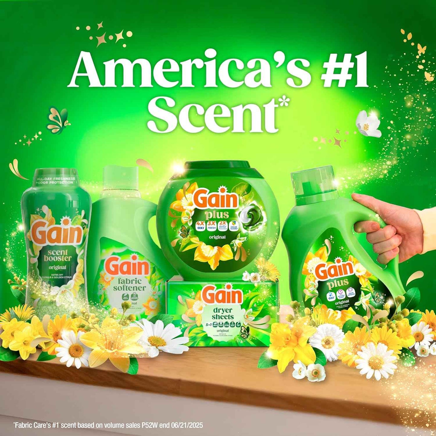 Gain Plus Liquid Laundry Detergent, Cleaner, Fresher, Now with Oxi, Original Scent