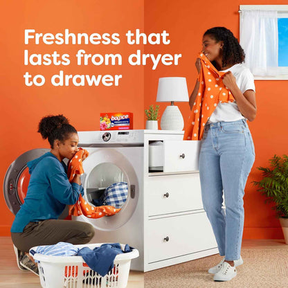 Bounce Mega Dryer Sheets, Paradise Blossom, Mega Fabric Softener Sheets with Static Control, Wrinkle Reduction, Extra Softness, Lasting Scent, Repels Lint