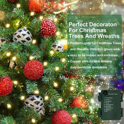 Battery_Operated_Christmas_Lights,_10FT_100_Micro_LEDs_Fairy_Lights_with_8_Modes_and_Timer,_Green_Copper_Wire_for_Indoor_Outdoor_Christmas_Tree_Wreath_Garland_Garden_Party,Warm_White