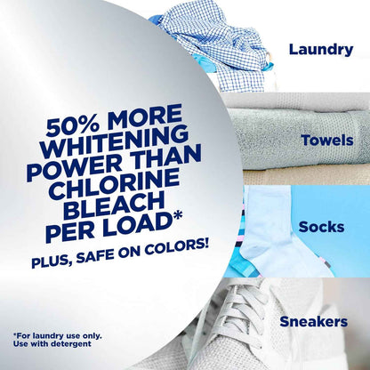 OxiClean Triple Action White Revive Laundry Whitener and Stain Remover Powder, Use with Detergent, Whitens and Brightens Clothes, Removes Tough Stains, Color Safe, Chlorine Free