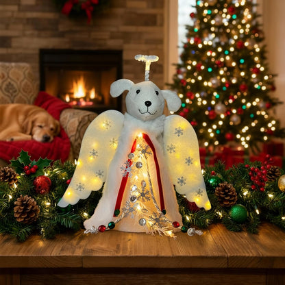 iHeartDogs_Christmas_Tree_Topper_Decoration_-_The_Original_Dog_‘Christmas_Miracle’_Angel_Dog_Tree_Topper_LED_Lighted_Halo,_Snowflake_Garland_&_Wings_Decor_Ornament,_Holiday_Decoration