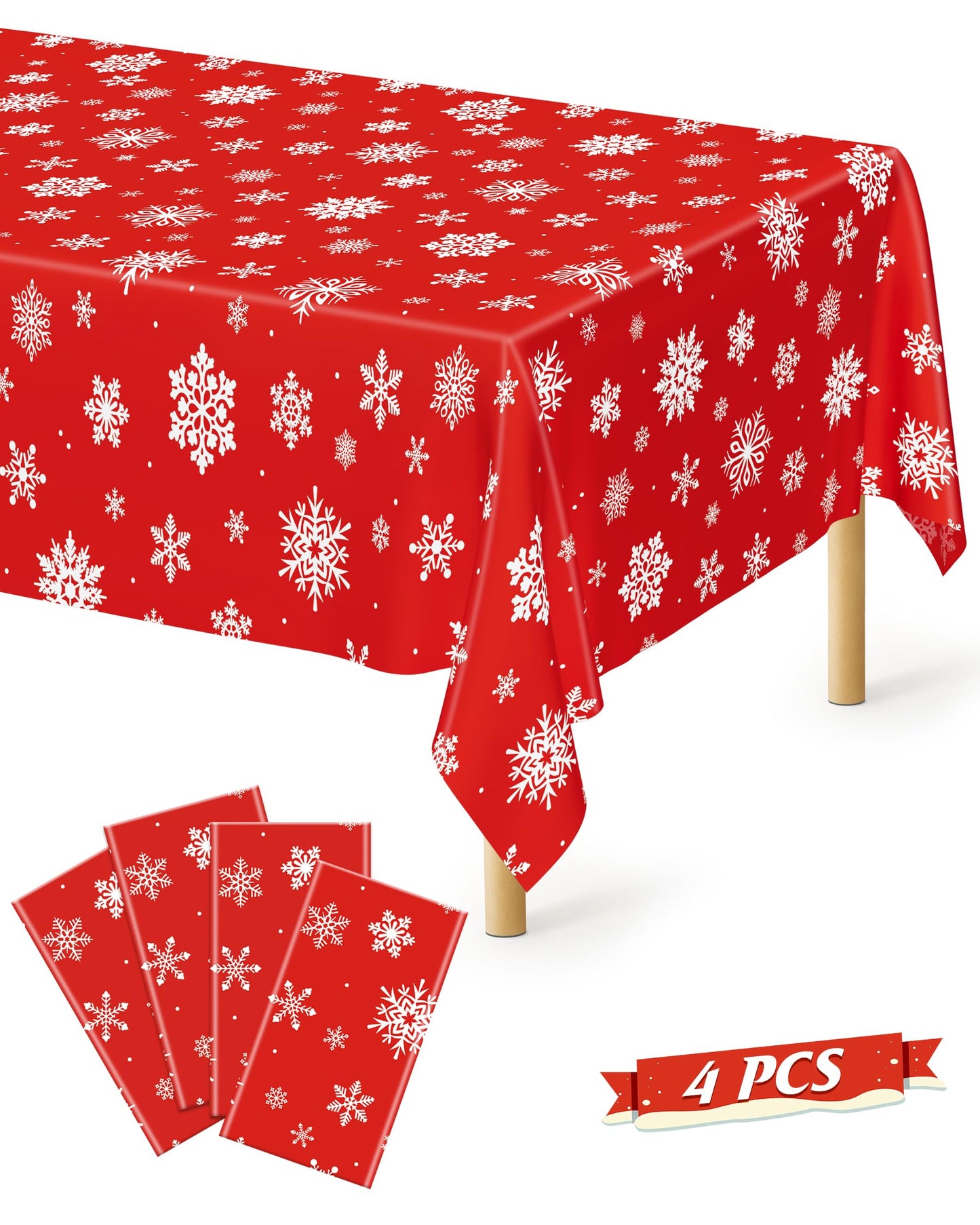 Snowflakes - 4pcs 54x108 in