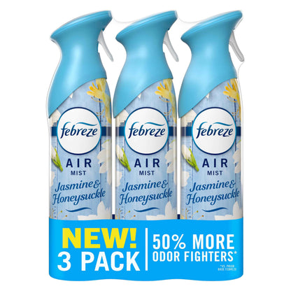 Febreze Air Mist, Air Freshener, Odor Fighting Room Spray, Deodorizer for Home Bathroom Kitchen Office Apartment,  Warm Ocean Breeze, Summer Golden Hour Variety Pack