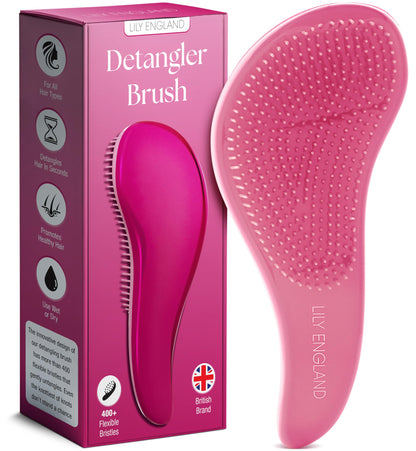 Pink Detangling Brush by Lily England