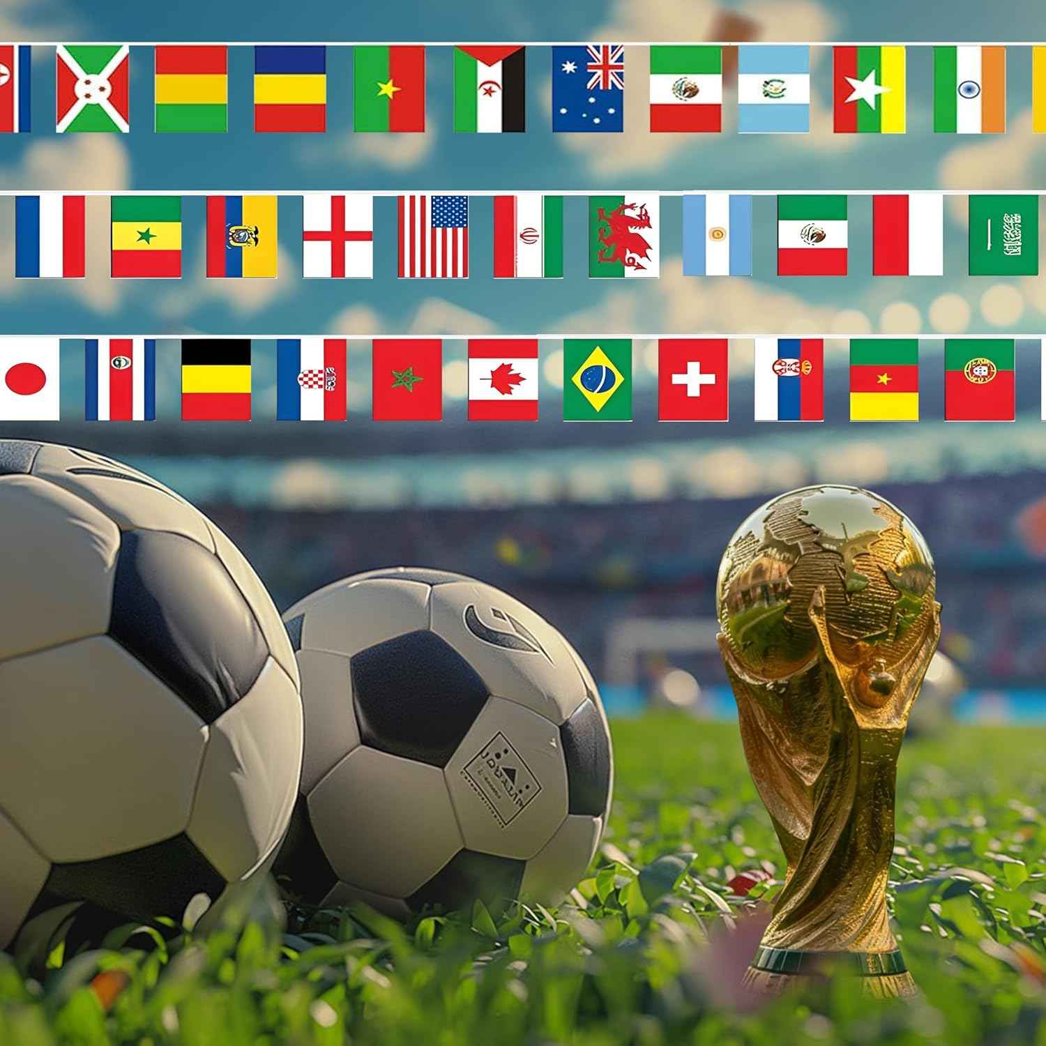 100 Countries String Flag,95FT International Flags Bunting Banner,World Flag for Theme Party,Bars,School,Garden,Sports Game Events,Grand Opening,Classroom,Sports Clubs