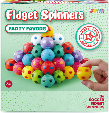 JOYIN_36_Pack_Soccer_Fidget_Spinners_for_Kids,_Goodie_Bag_Stuffers_for_Birthday_Party,_Soccer_Party_Favors,_Fidget_Toys_Bulk,_Stress_Balls,_Treasure_Box_for_Classroom