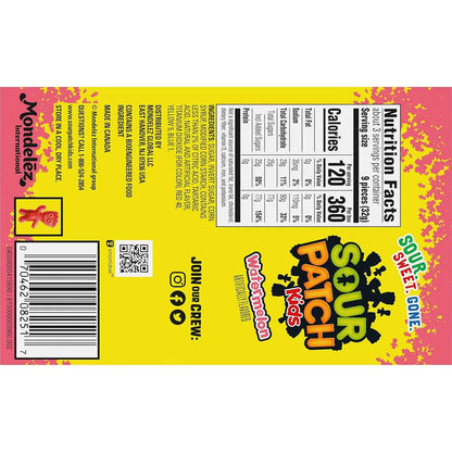 SOUR PATCH KIDS Watermelon Soft & Chewy Candy, Bulk Candy, 12 - 3.5 oz Boxes
