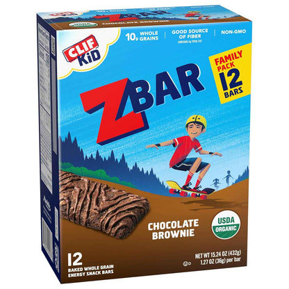Zbar - Chocolate Brownie - Soft-Baked Energy Snack Bars - Non-GMO - 11g Whole Grains - USDA Organic Granola Bars (12 Pack)
