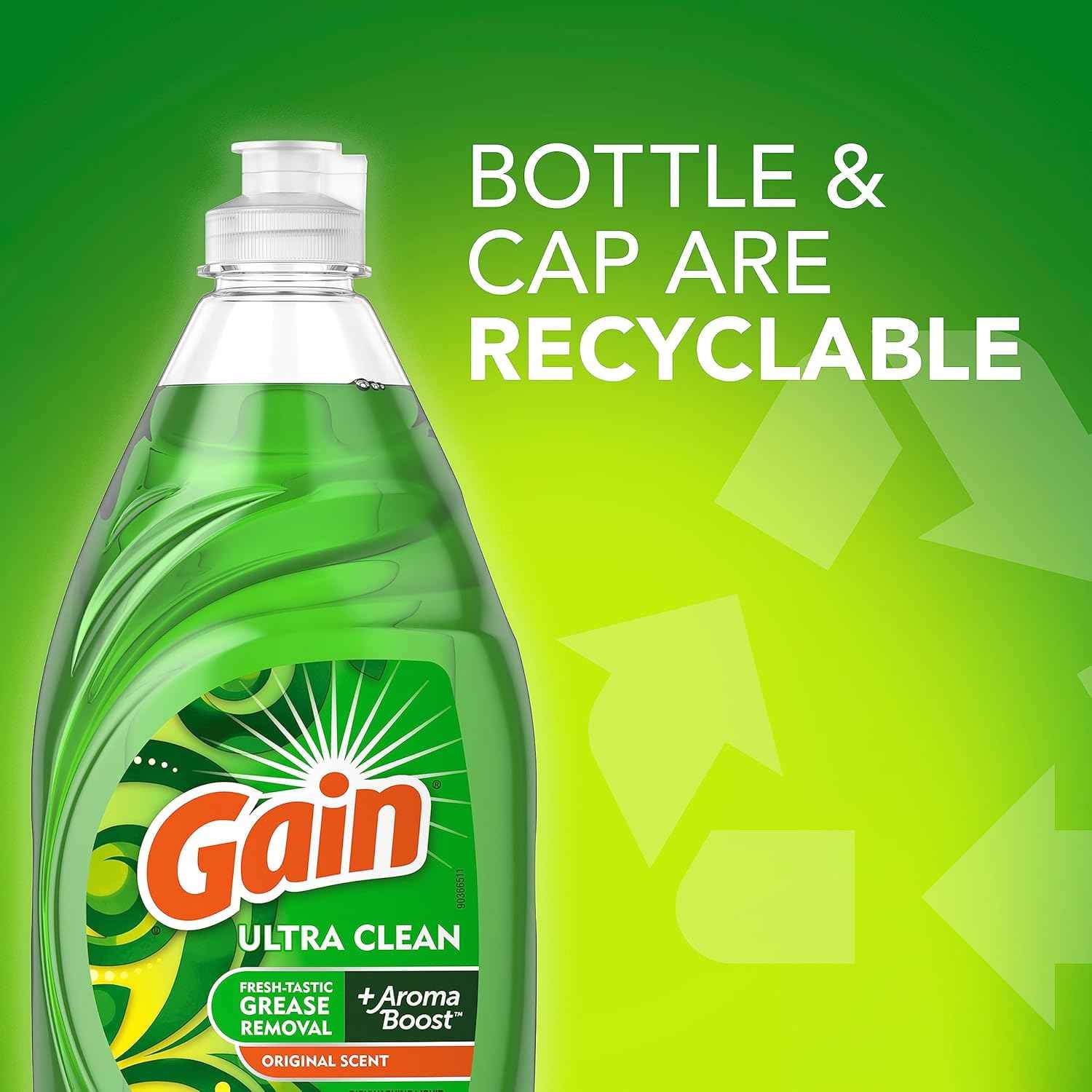 Gain Ultra Liquid Dish Soap, Original Scent, 38 oz.