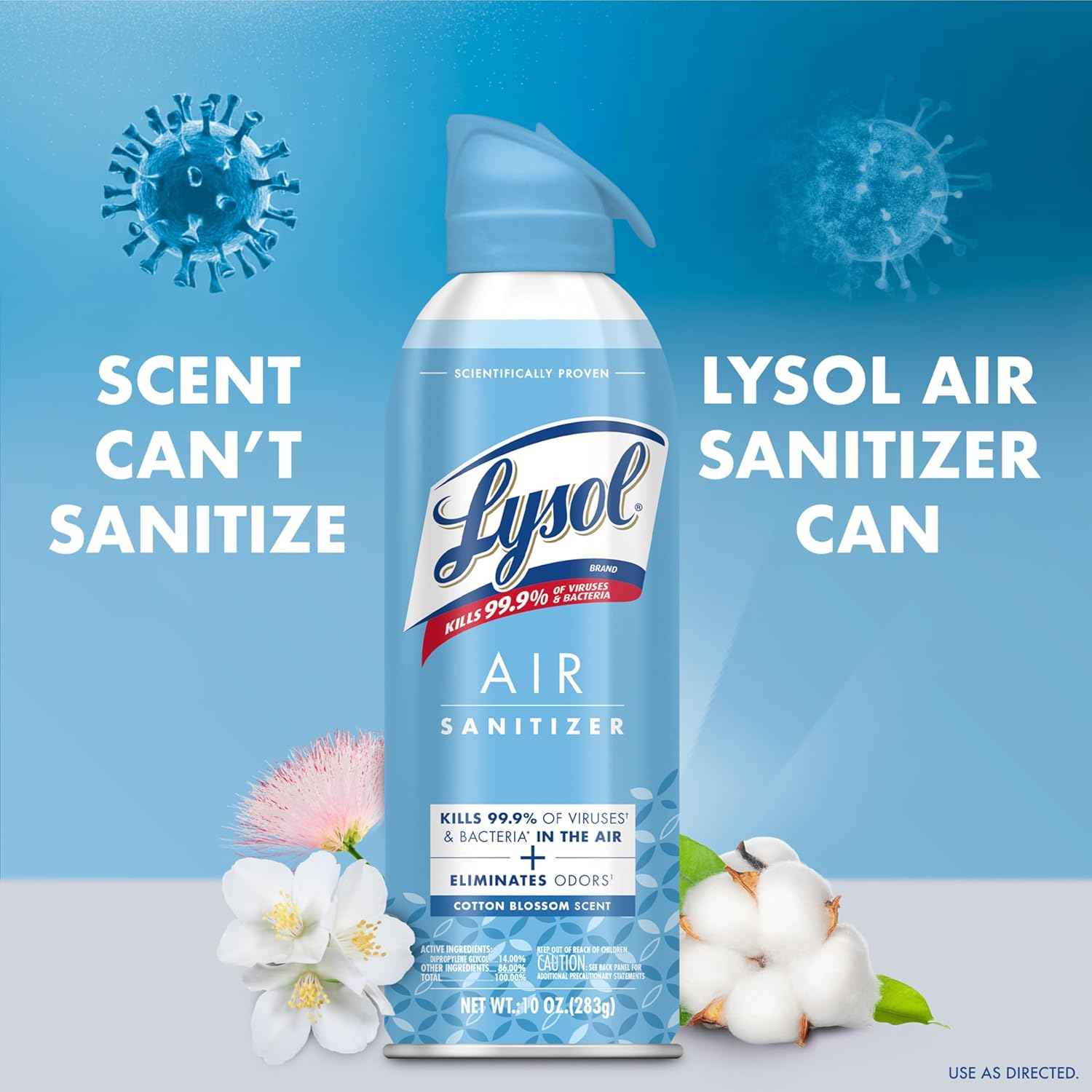 Lysol Air Sanitizer Spray with Bacterial Odor Eliminator for Home & Office, Sanitizing Air Spray, Air Freshener Alternative