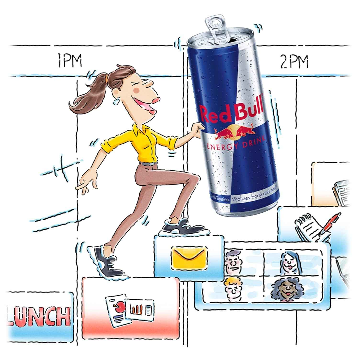 Red Bull Energy Drink with 80mg Caffeine plus Taurine & B Vitamins