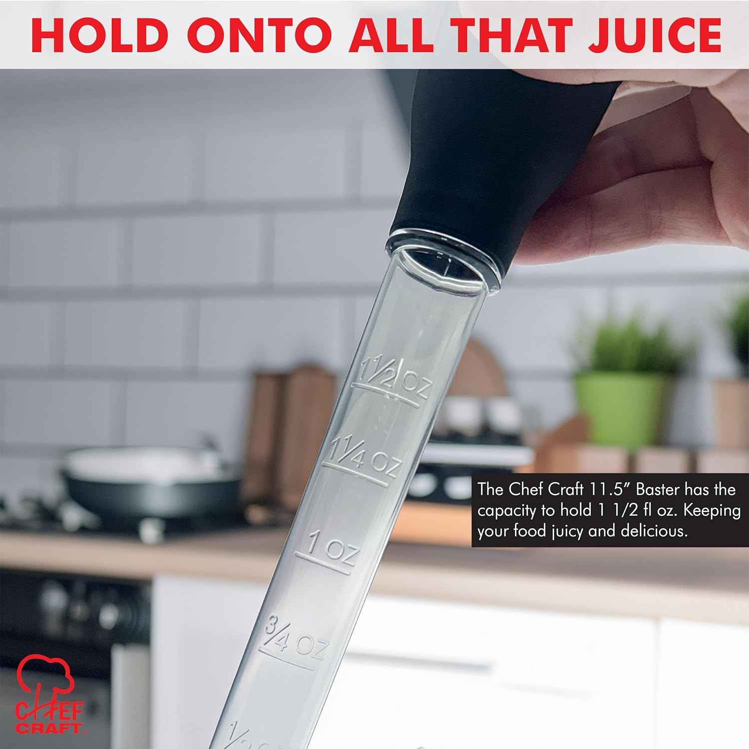 Chef Craft Classic Baster with Clear Tube, 11.5 inches in Length