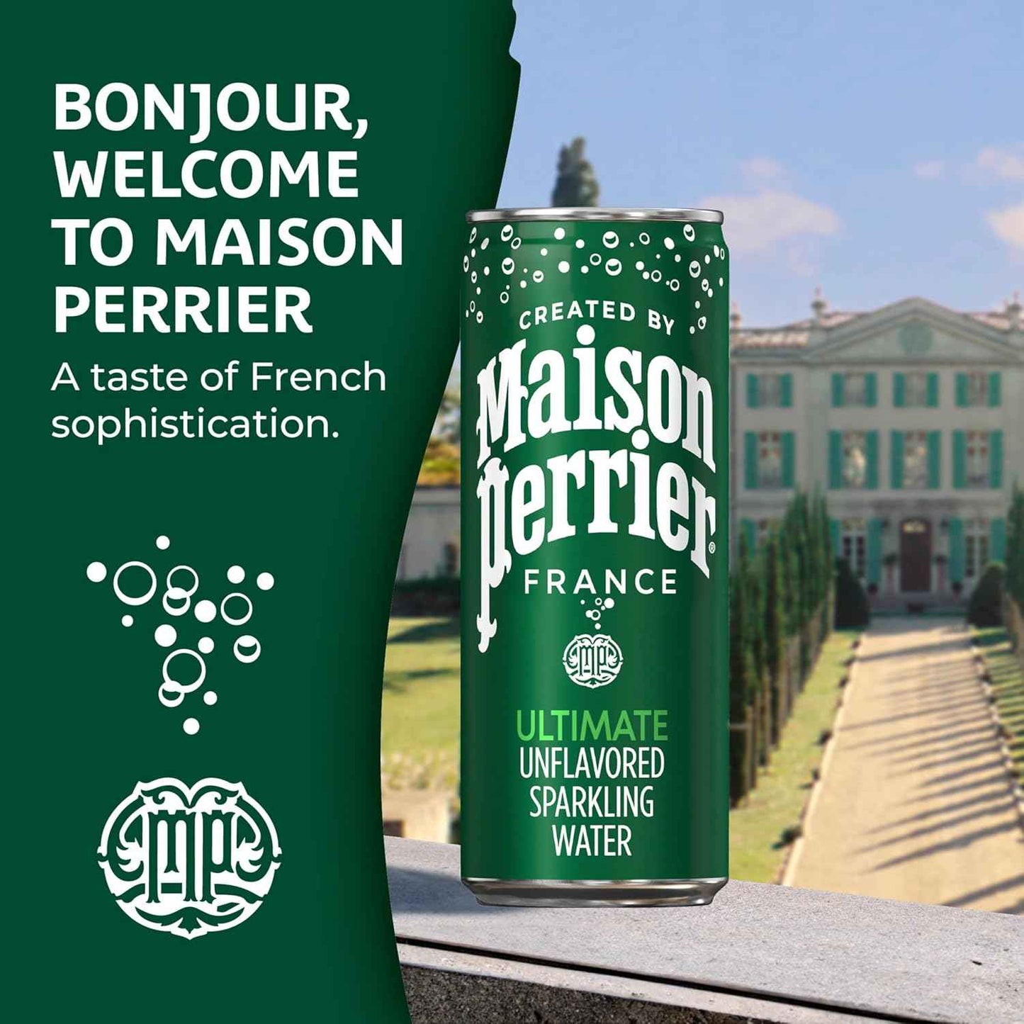 Maison Perrier Ultimate Sparkling Water, 11.15 FL OZ Cans, 8 Count, 3 Pack
