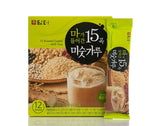 Damtuh Sweet Pumpkin with Yam Tea Powder – Korean Meal Replacement, Instant Breakfast Shake with Misugaru, 17g x 15 Sticks