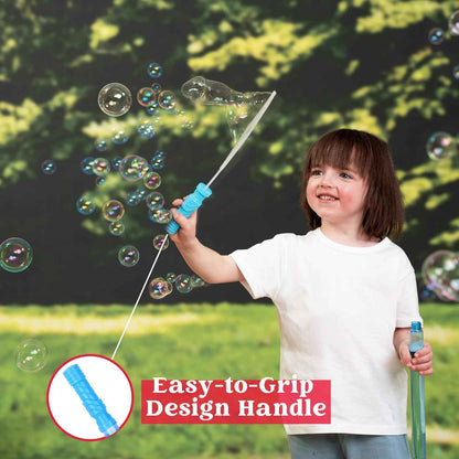 JOYIN 14.6’’ Big Bubble Wands for Kids, Bubble Wand with Refill Solution for Summer Toy Party Favor, Outdoors Toy Activity, Easter Basket Stuffers, Birthday Gift