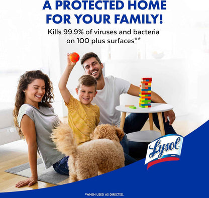 Lysol Disinfectant Spray, Household Essential Cleaning Supplies, Multi-Purpose Room Spray, Antibacterial Sanitizer Spray, Upholstery Deodorizer, Home and Bathroom