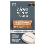DOVE MEN + CARE Hidratante Coco + Cítricos Hand & Body Face + Shave Bar for Hydrated Skin 3.75 oz