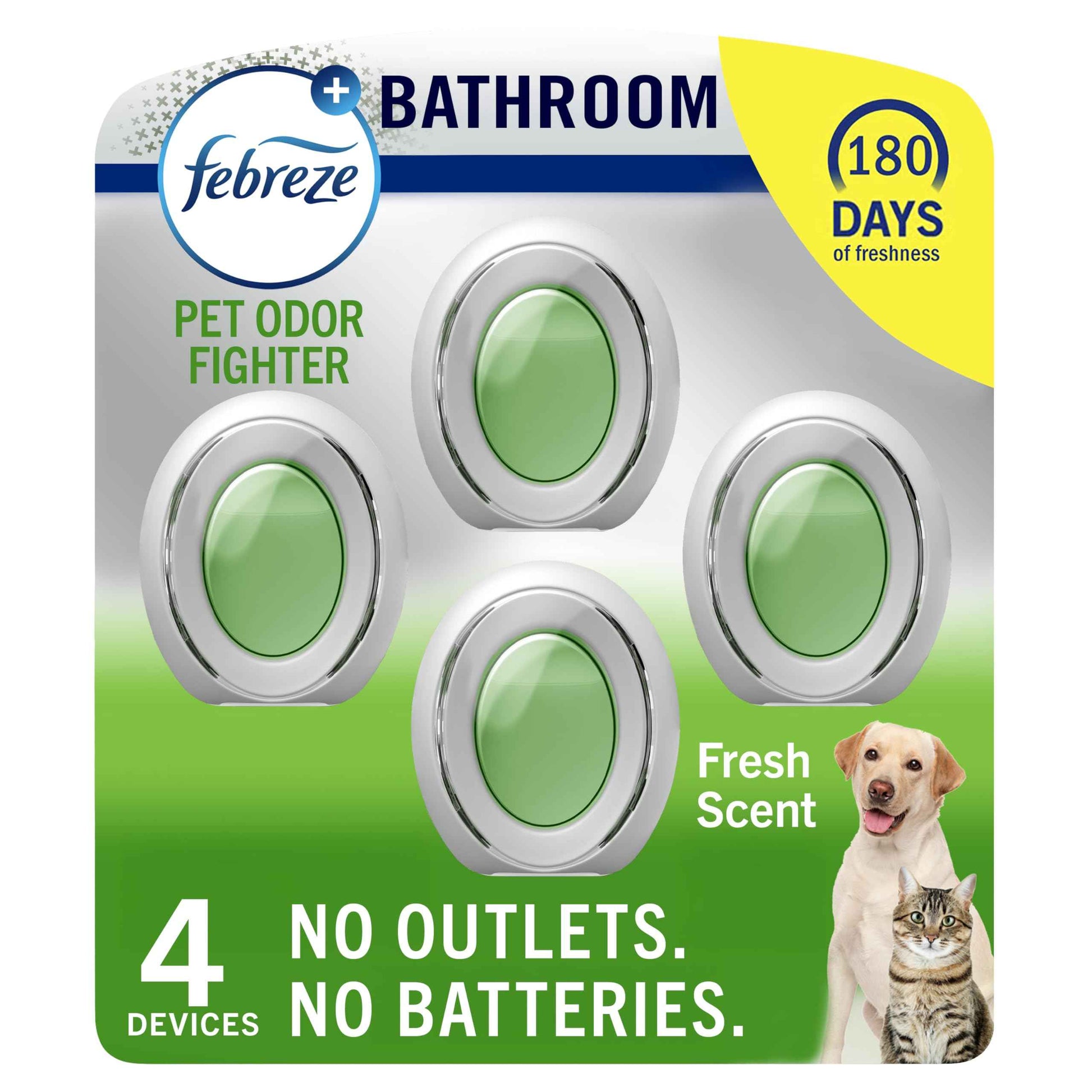 Febreze Multicolor Bathroom Air Freshener, Plug in Alternative, Air Fresheners for Home, Bathroom, Kitchen, and Closet