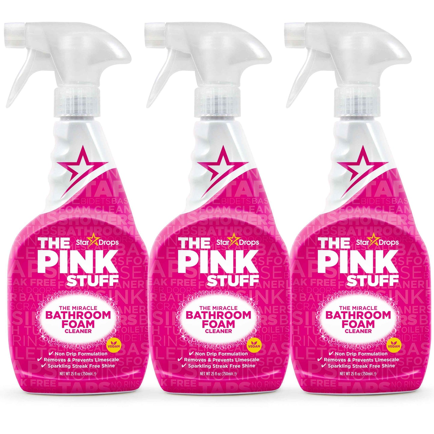 Stardrops - The Pink Stuff - Miracle Bathroom Foam Cleaner 750ml - Baths, Tiles, Soap Scum, Limescale, Streak Free