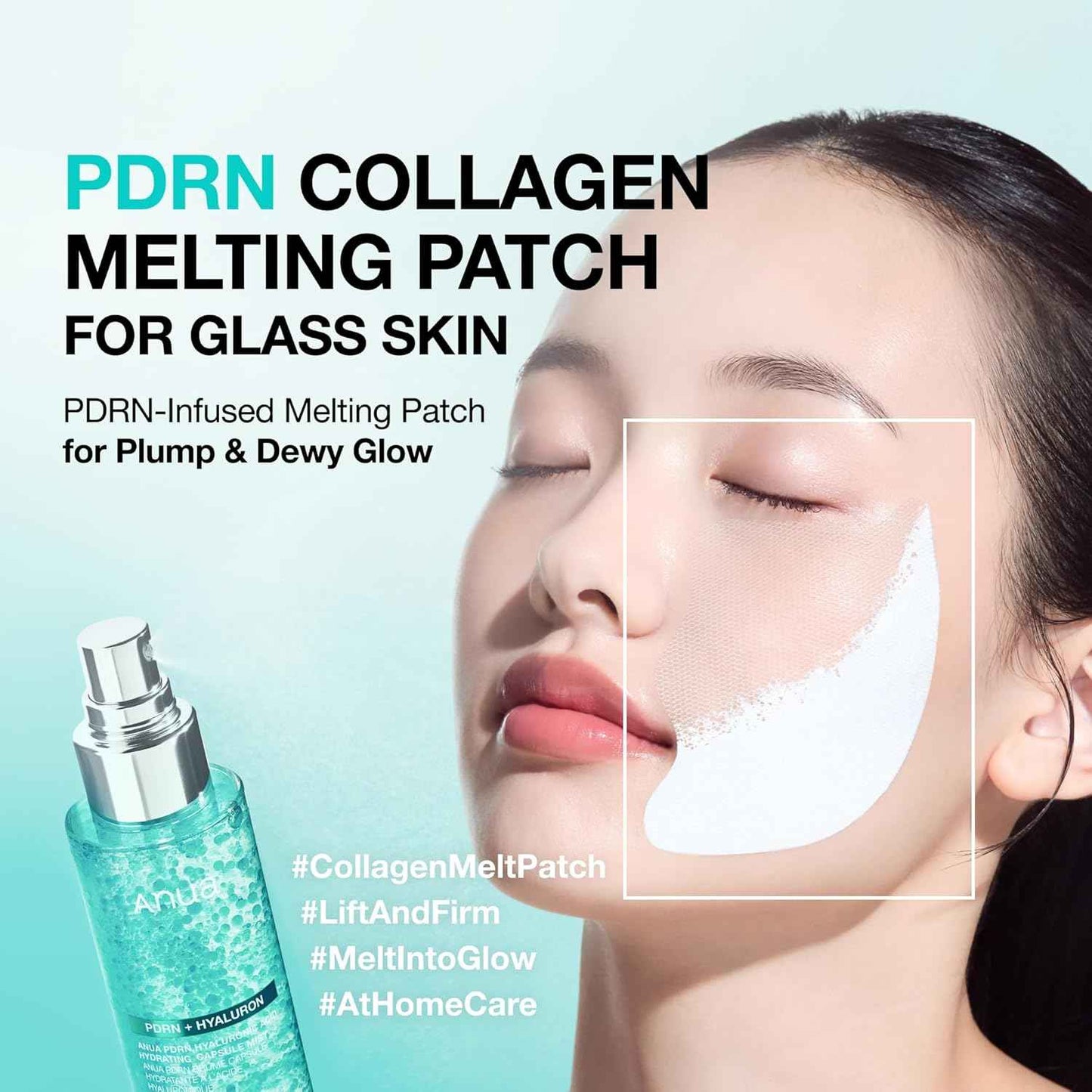 ANUA Salmon DNA PDRN Collagen Melting Patch for Glass skin, Smile Line Patches, Wrinkle Patches, Melting Thin Collagen Patch, Firming for Fine Lines, Glow, Korean Skincare, 2 Pairs x 4EA, Patch Only