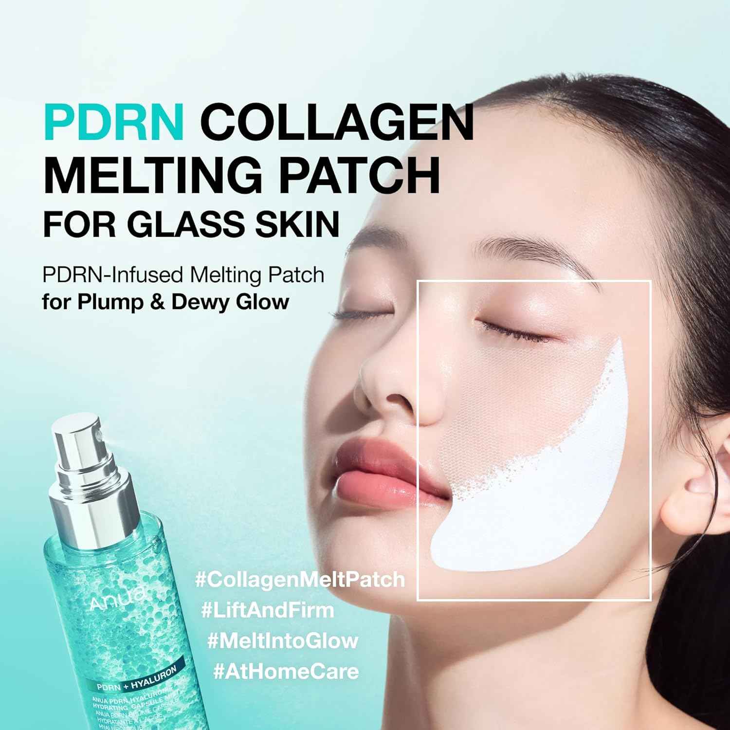 ANUA Salmon DNA PDRN Collagen Melting Patch for Glass skin, Smile Line Patches, Wrinkle Patches, Melting Thin Collagen Patch, Firming for Fine Lines, Glow, Korean Skincare, 2 Pairs x 4EA, Patch Only
