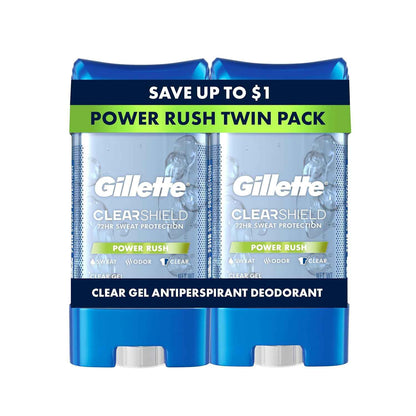 Gillette Antiperspirant and Deodorant for Men, 72hr Sweat & Odor Protection, Long Lasting Freshness, Anti-White Mark Technology, Clear Gel