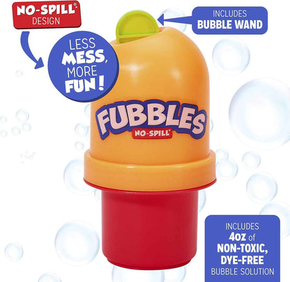 Little Kids Fubbles No-Spill Tumbler Includes 4oz Bubble Solution and bubble wand (tumbler colors may vary) Multicolor