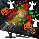 Christmas Snowflake Projector Lights Outdoor Waterproof 2025 Upgraded Double Head Dynamic Rotating Snowflake Projector for Indoor Xmas Holiday Party Gardens Wall Decoration