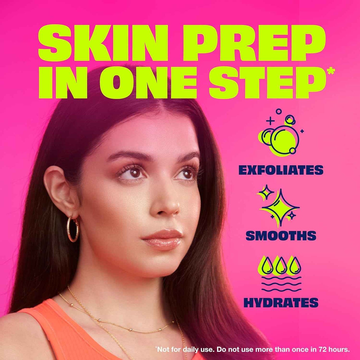 NAIR Prep & Smooth Face Exfoliating Depilatory Cream for Women - Effective Hair Removal for Smooth Skin with Hyaluronic Acid, 1.76 oz