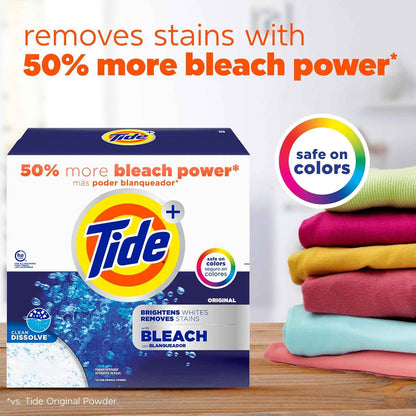 Tide Powder Laundry Detergent with Bleach, Original Scent