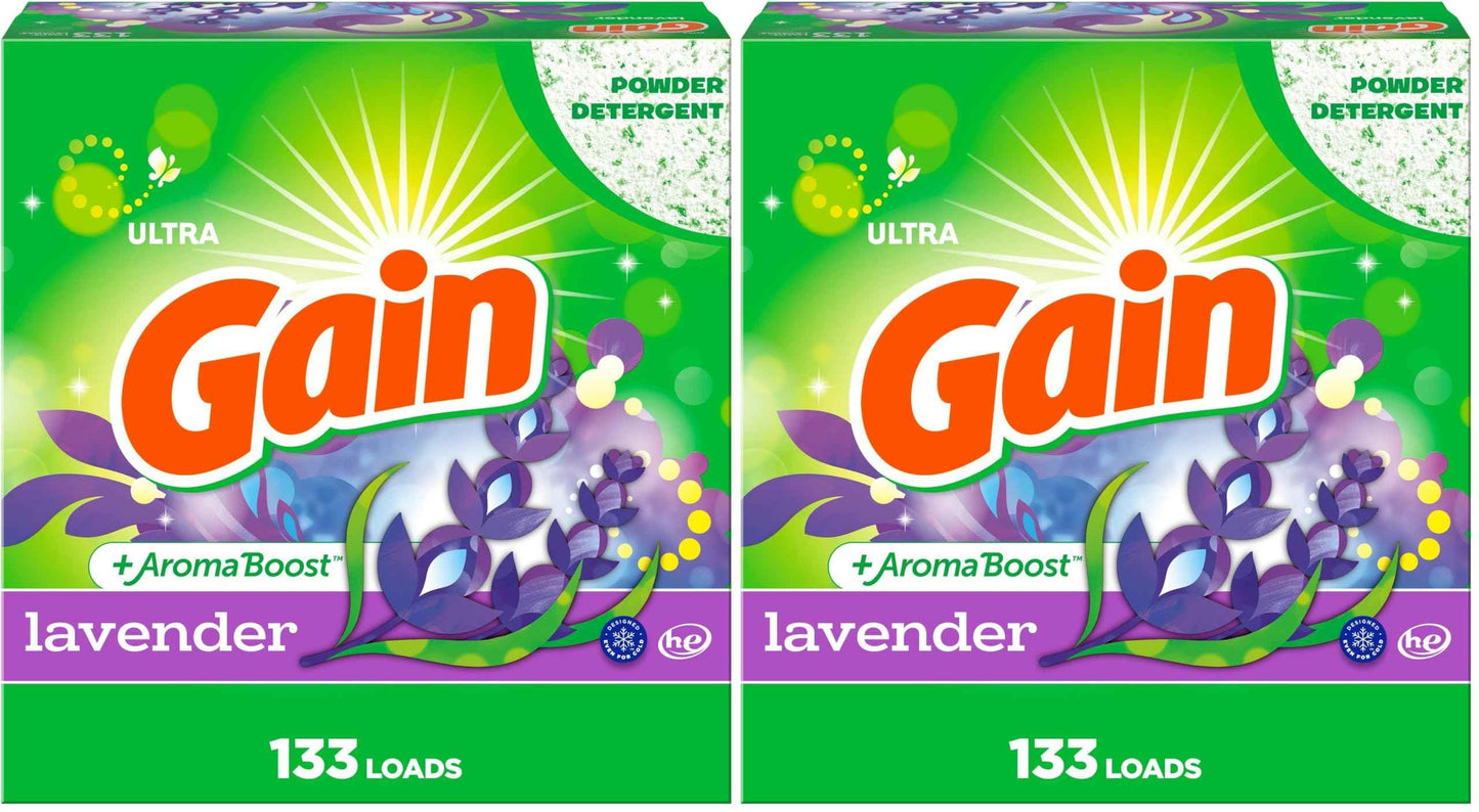 Gain Powder Laundry Detergent, Lavender Scent, 123 OZ