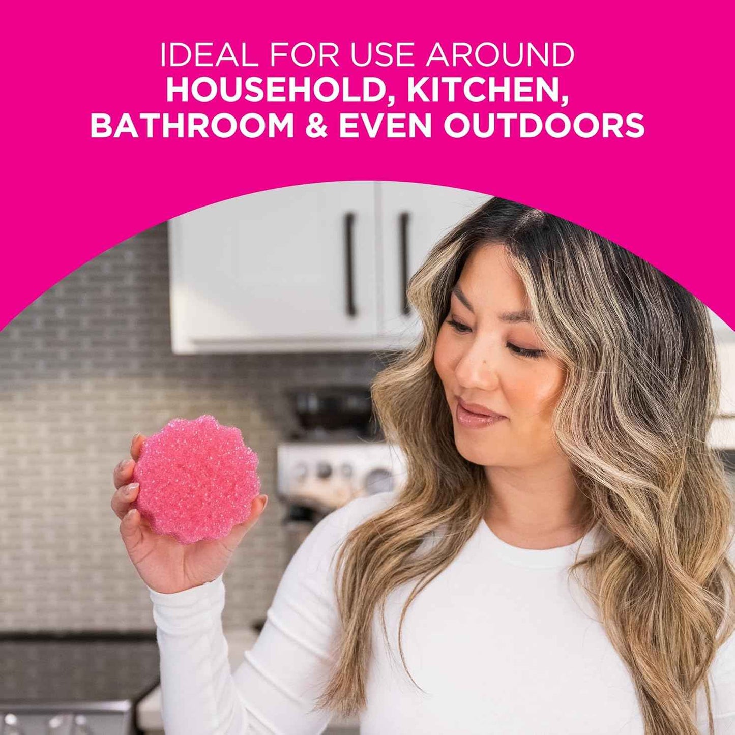 Stardrops - The Pink Stuff Miracle Cleaning Paste & SQeeZY Scrubber Sponge Bundle – All-Purpose, Non-Scratch Cleaner for Kitchens, Bathrooms, Walls, Floors, Pots, Grout, and More