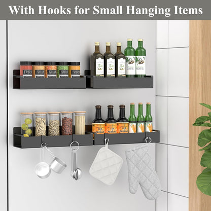 4_Pack_Magnetic_Spice_Rack_Organizer_for_Refrigerator_and_Oven,_Black_Fridge_Organizers_and_Storage_for_Kitchen