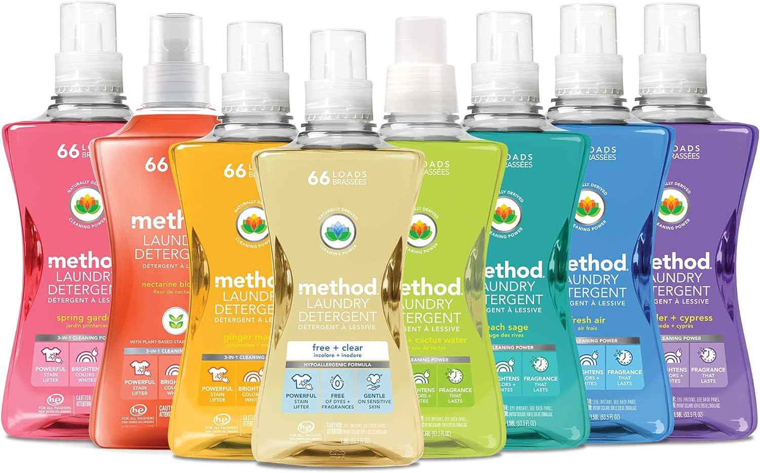 Method Liquid Laundry Detergent; Stain Remover; 66 Loads per 53.5 fl oz bottle