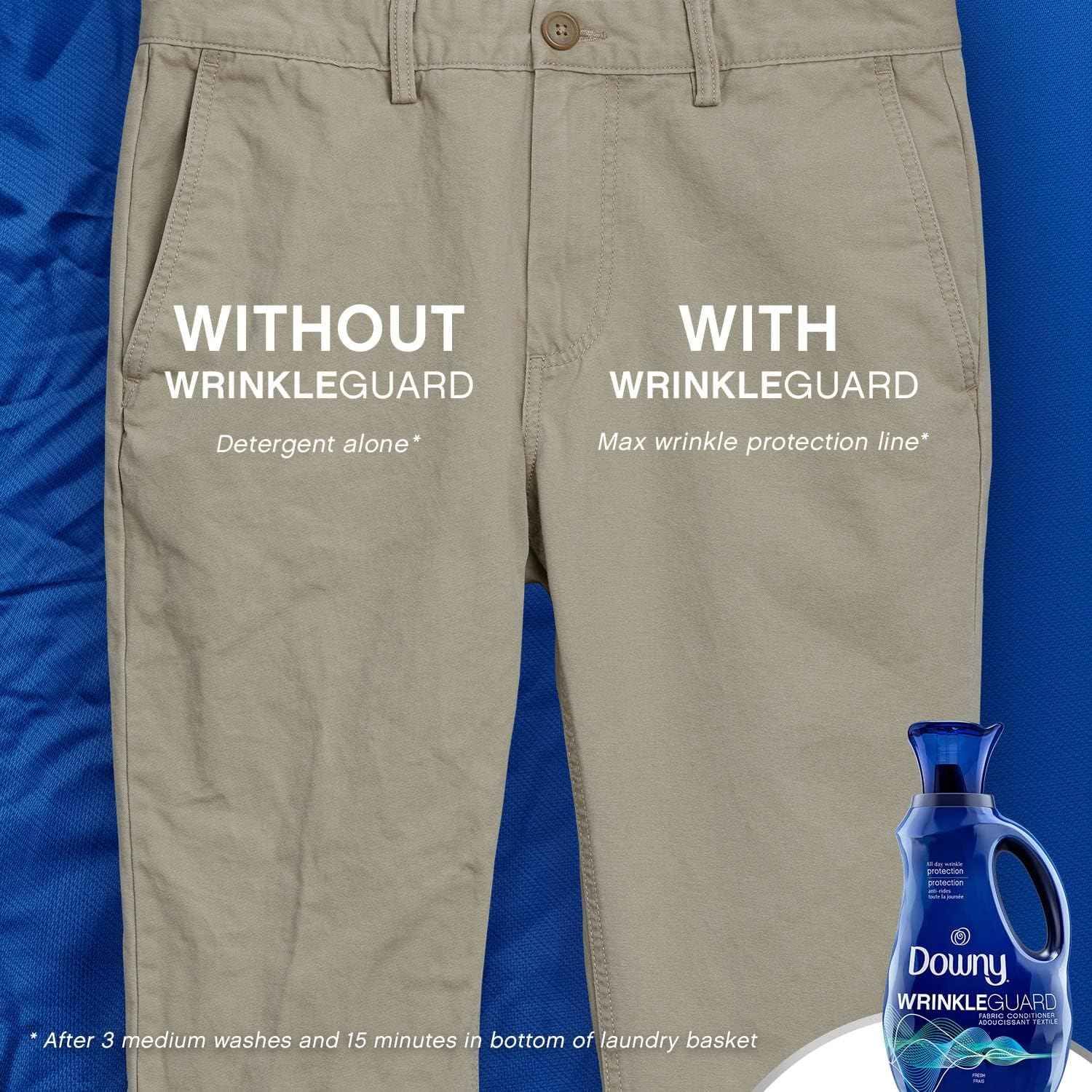 Downy WrinkleGuard Liquid Fabric Softener and Conditioner, Fresh