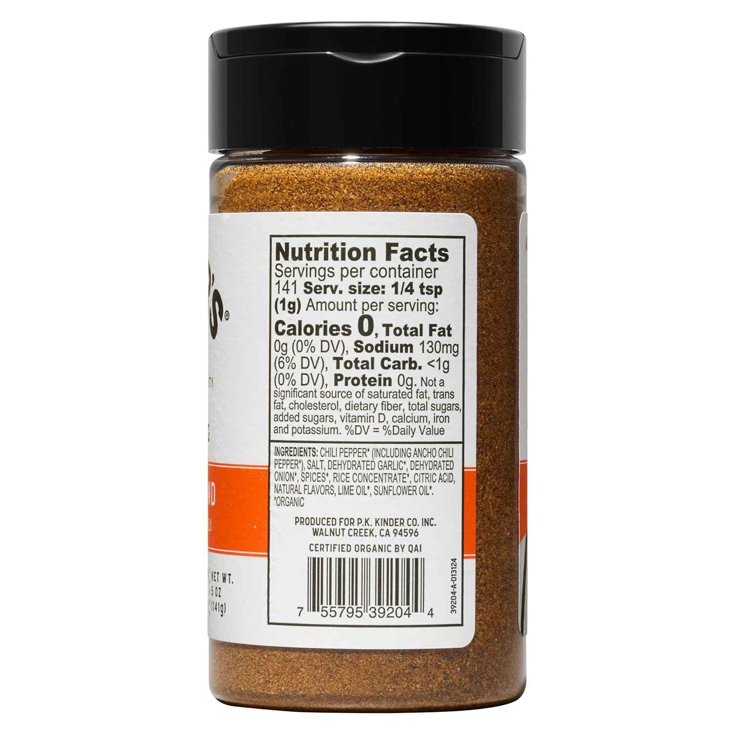 Kinder's Organic The Taco Blend Seasoning, 5 Oz, Lime, Chili & Spice Blend, USDA Certified Organic, MSG Free, Great on Beef, Chicken, Seafood, Vegetables, and Pasta