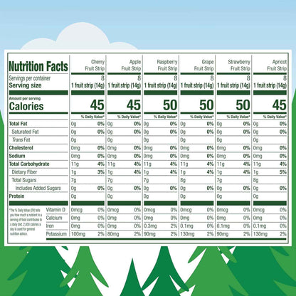 Black Forest, Stretch Island, Fruit Strips, Cherry, Apple, Raspberry, Grape, Strawberry, and Apricot, Zero Grams Added Sugar Non-GMO, 48 ct