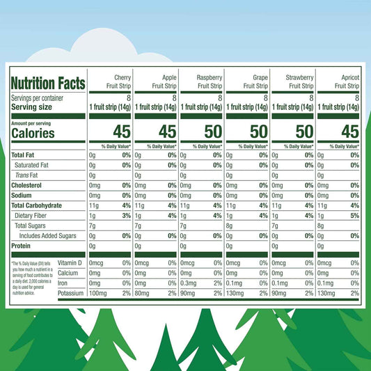 Black Forest, Stretch Island, Fruit Strips, Cherry, Apple, Raspberry, Grape, Strawberry, and Apricot, Zero Grams Added Sugar Non-GMO, 48 ct