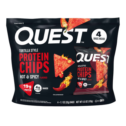 Quest Nutrition Tortilla Style Protein Chips, 20g Protein, 3g Net Carbs, Low Carb, Gluten Free, 1.1 oz