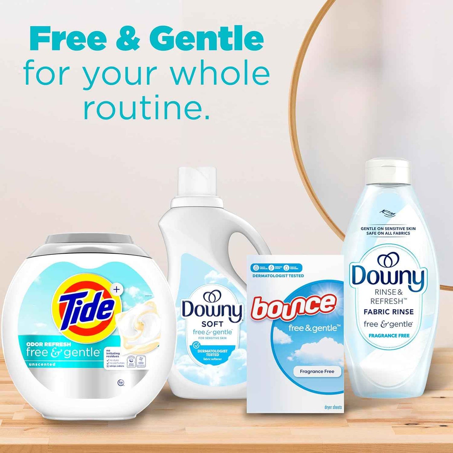 Tide PODS Free and Gentle Odor Refresh Laundry Detergent Packs, Hypoallergenic Laundry Detergent Pods