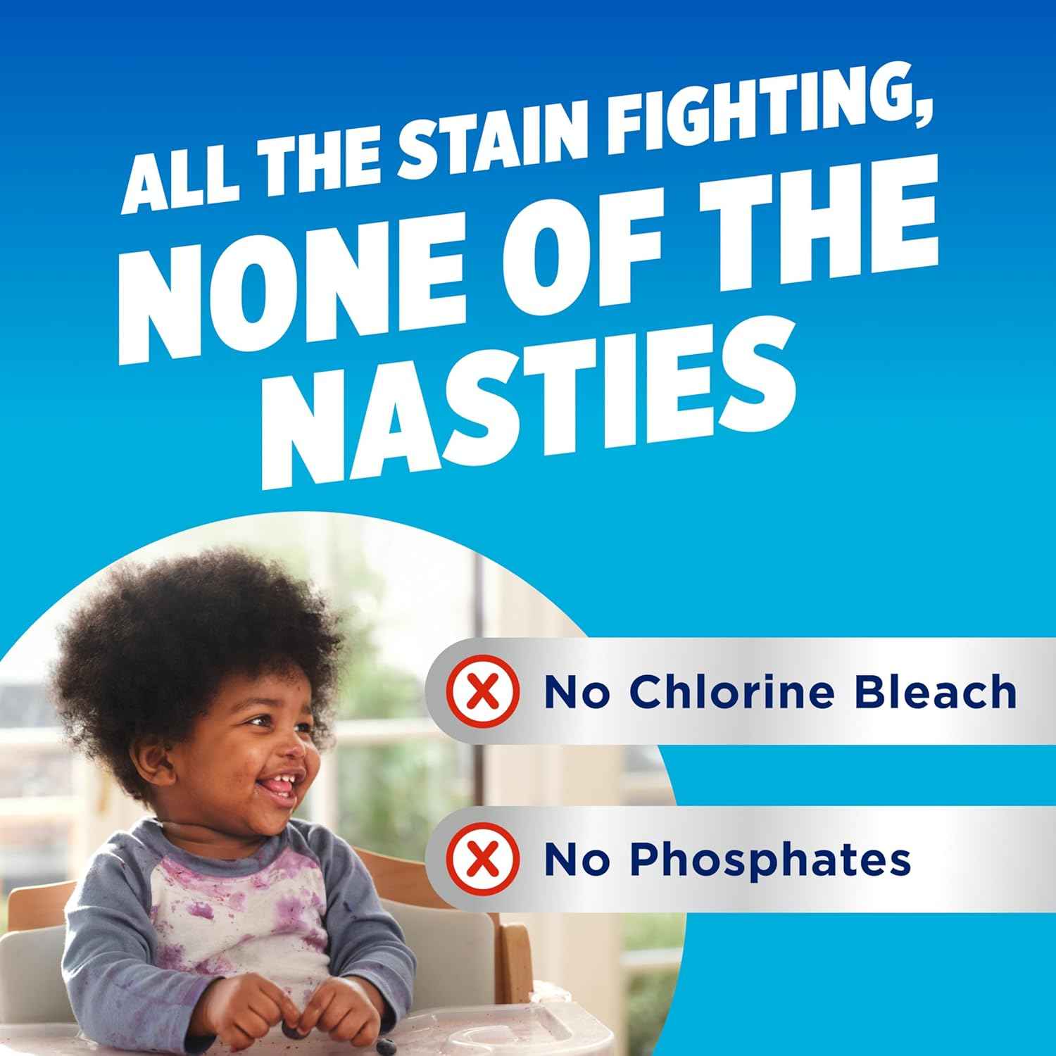 OxiClean Max Force Advanced Stain Remover Power Paks, Color-Safe, Bleach-Free Kids and Baby Essential, Use with Detergent to Remove Messy Stains like Berries, Juice, Mud, Grass, 24 Count