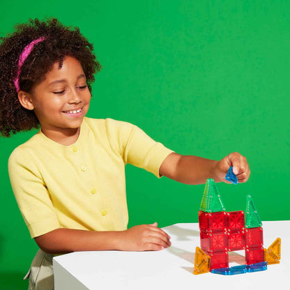Magna-Tiles microMAGS 26-Piece Travel Magnetic Construction Set – Bold Colors, The Magnetic Building Brand