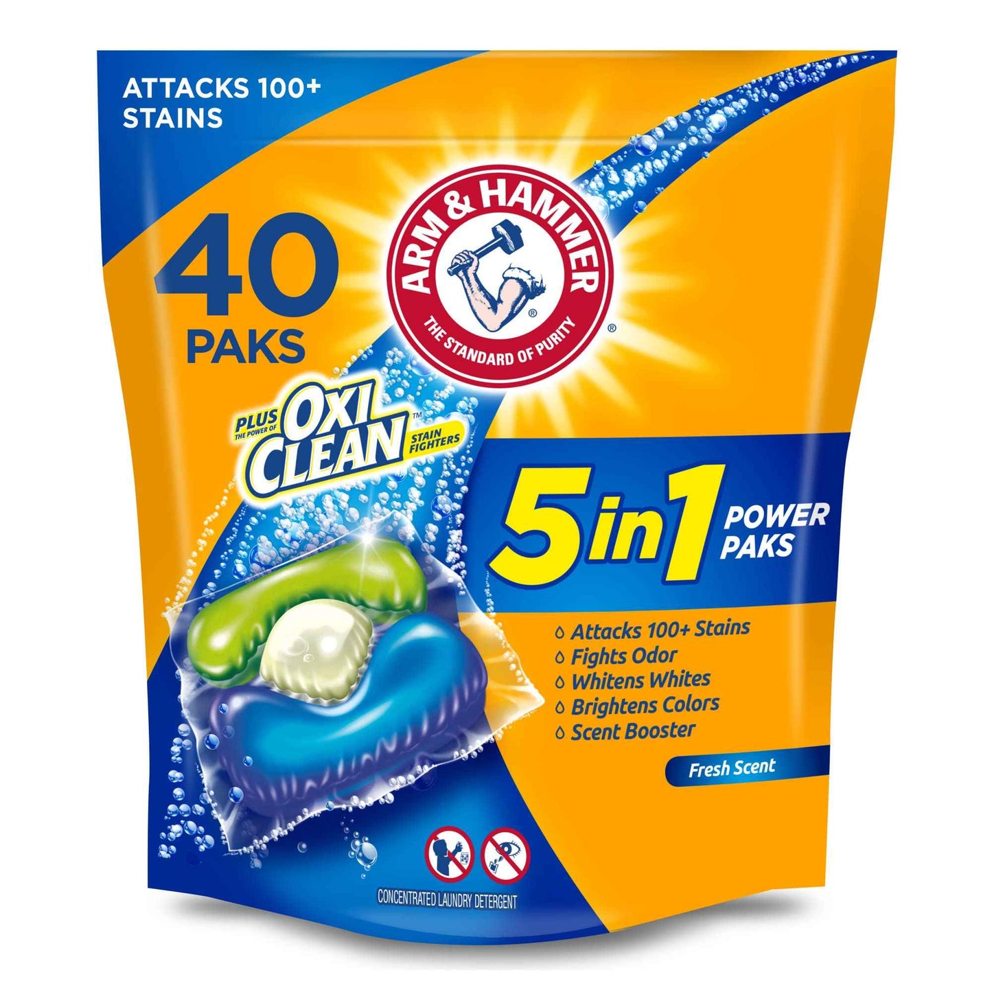 Arm & Hammer Plus OxiClean 5-in-1 Laundry Detergent Power Paks